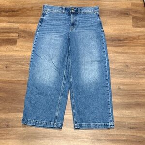 Banana Republic High-Rise Wide-Leg Crop Jeans - Blue